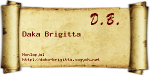 Daka Brigitta névjegykártya